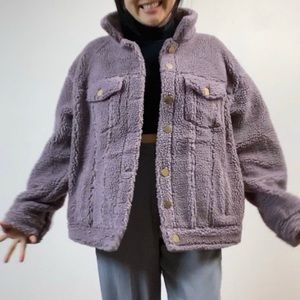 Lavender teddy jacket